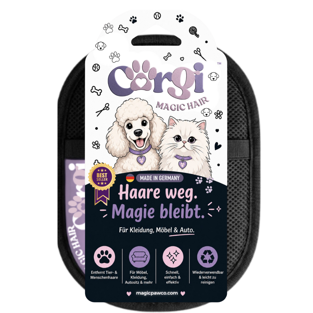 CORGI MAGIC HAARENTFERNER – Sanft. Effektiv. Haarfrei. | 3-in-1 Fellpflege für Hunde & Katzen